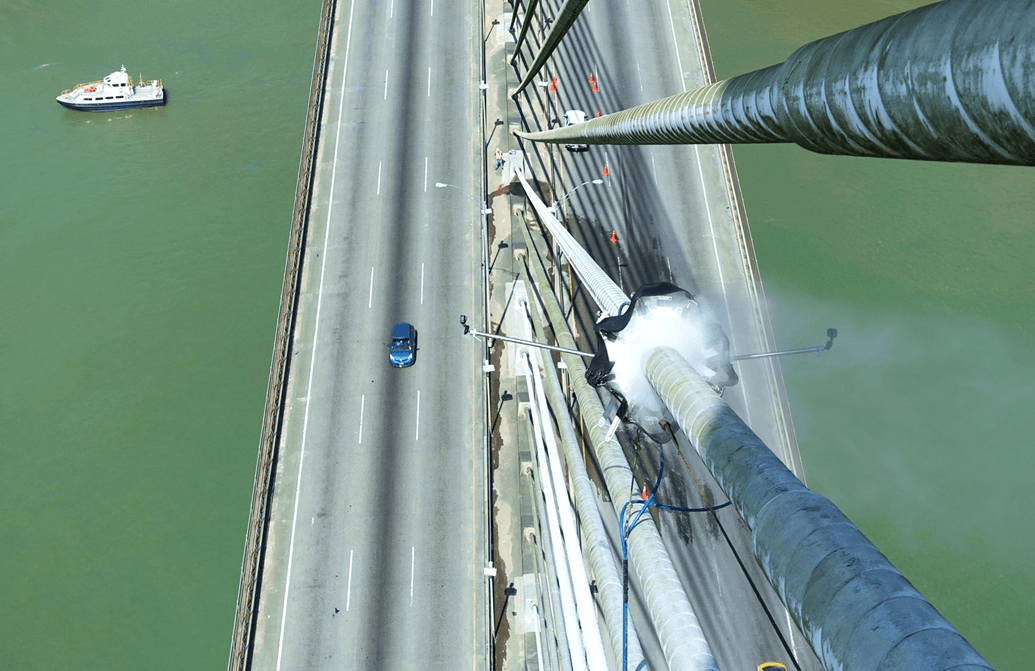 robotic cleaning of bridge cables