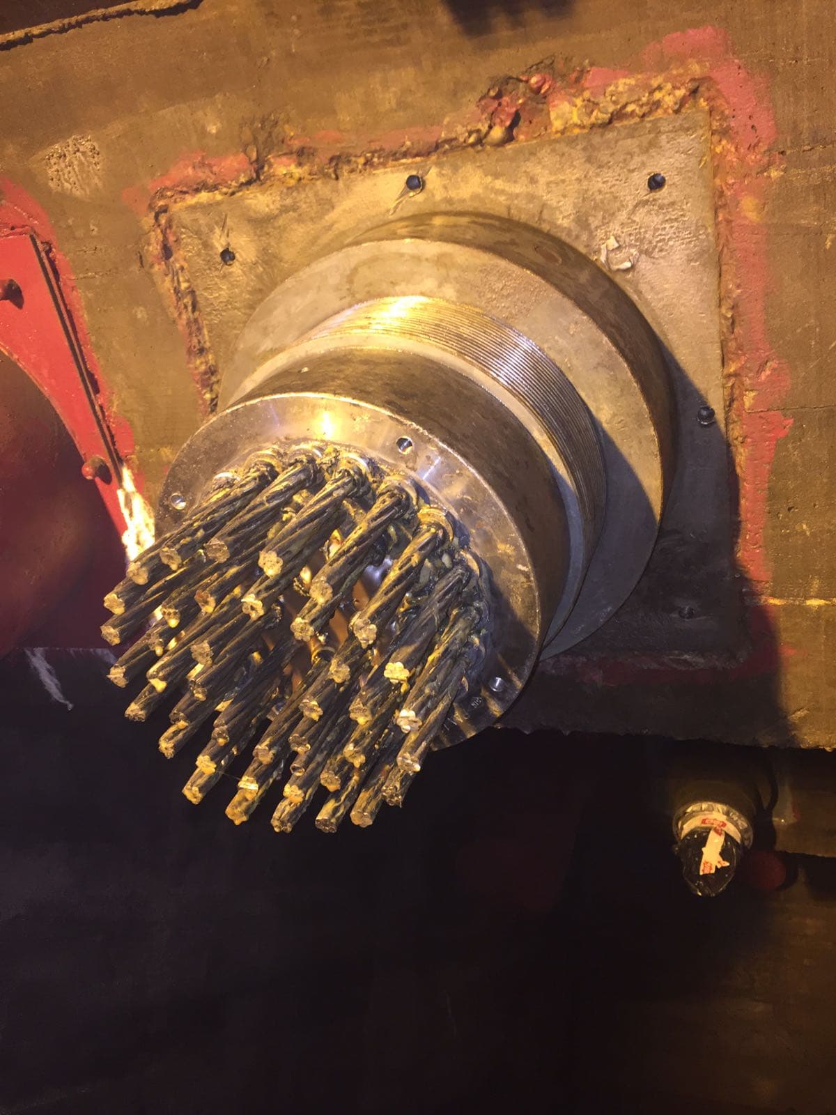 Stay Cable anchor after repair works